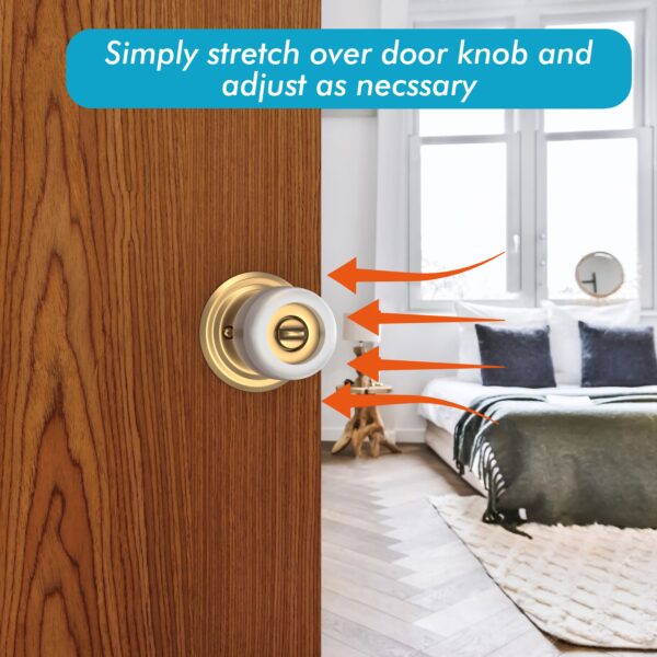 Knob Stopper Door Handle Grip Doorstop for Round Bedroom, Bathroom, and Closet Knobs, Heavy-Duty, Non-Slip Silicone Stop, Protects Walls from Dents and Damage - Image 3